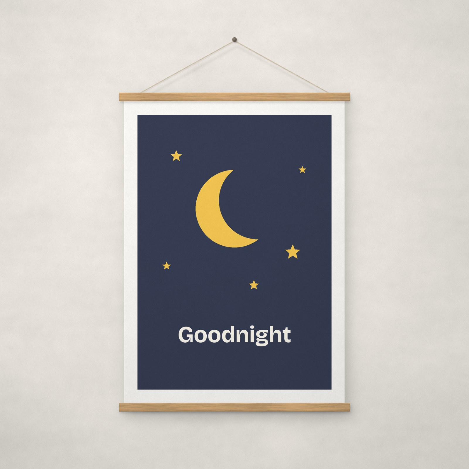 Moon and Stars Print – A4