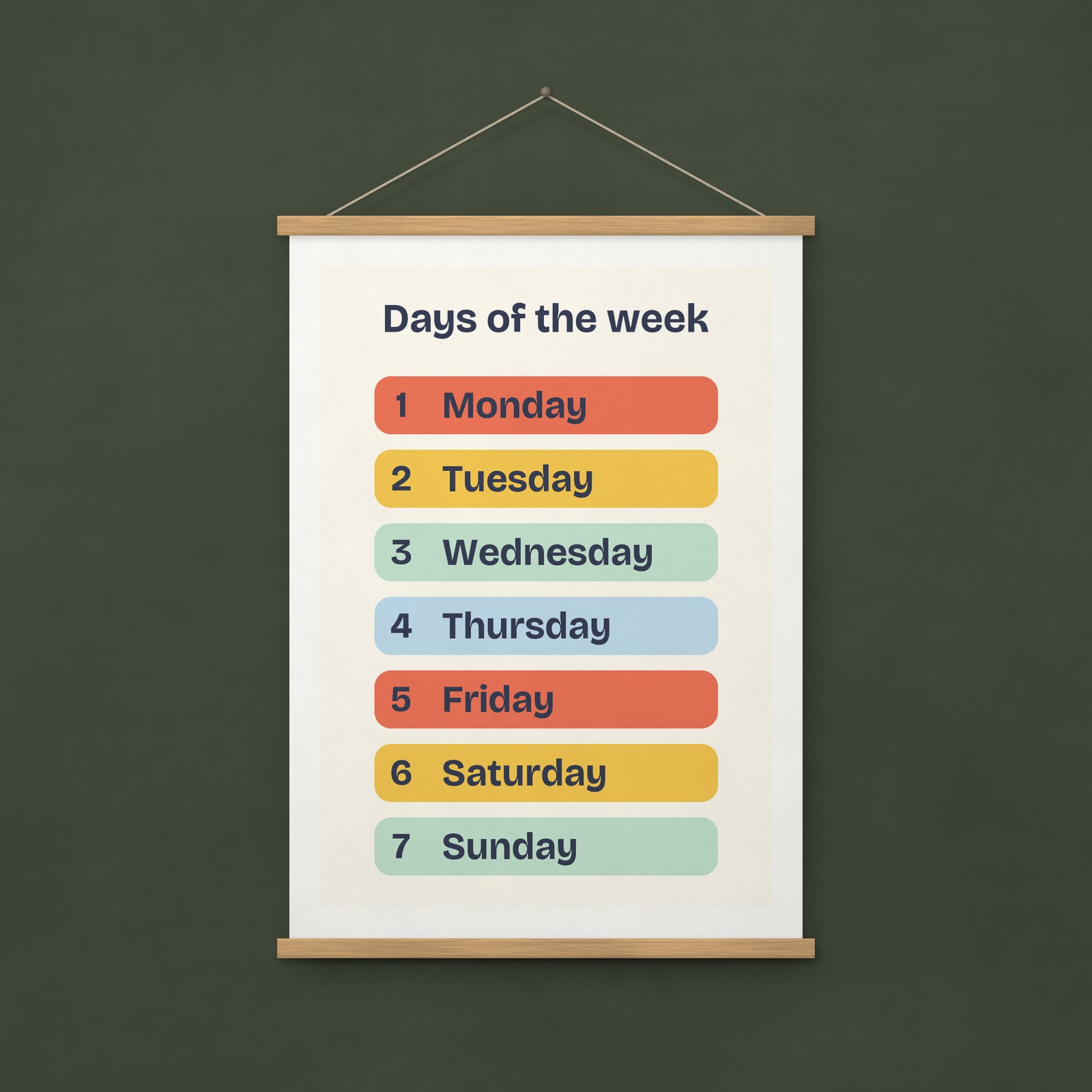 Days of the Week Print – A4