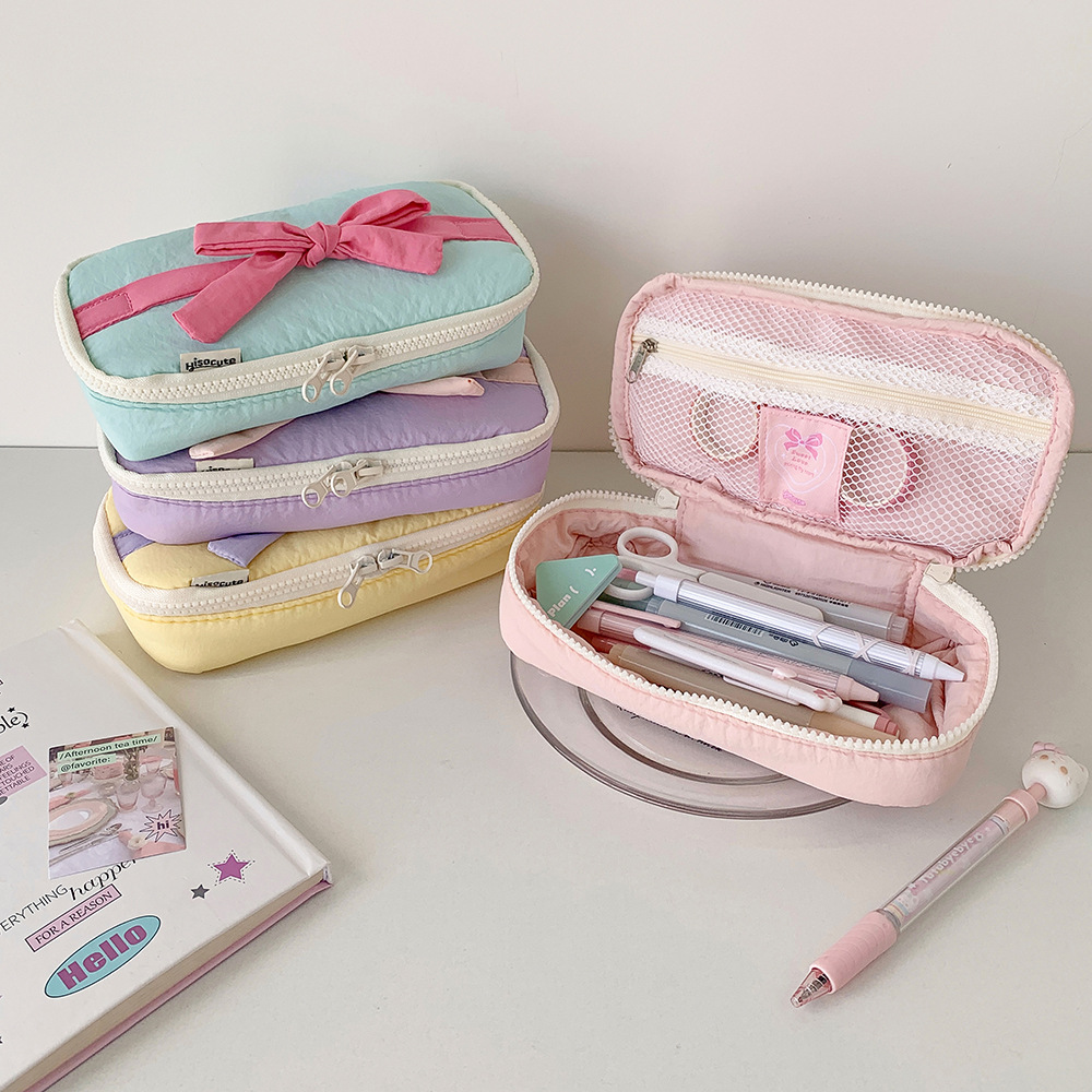 Soft Bow Pencil Case