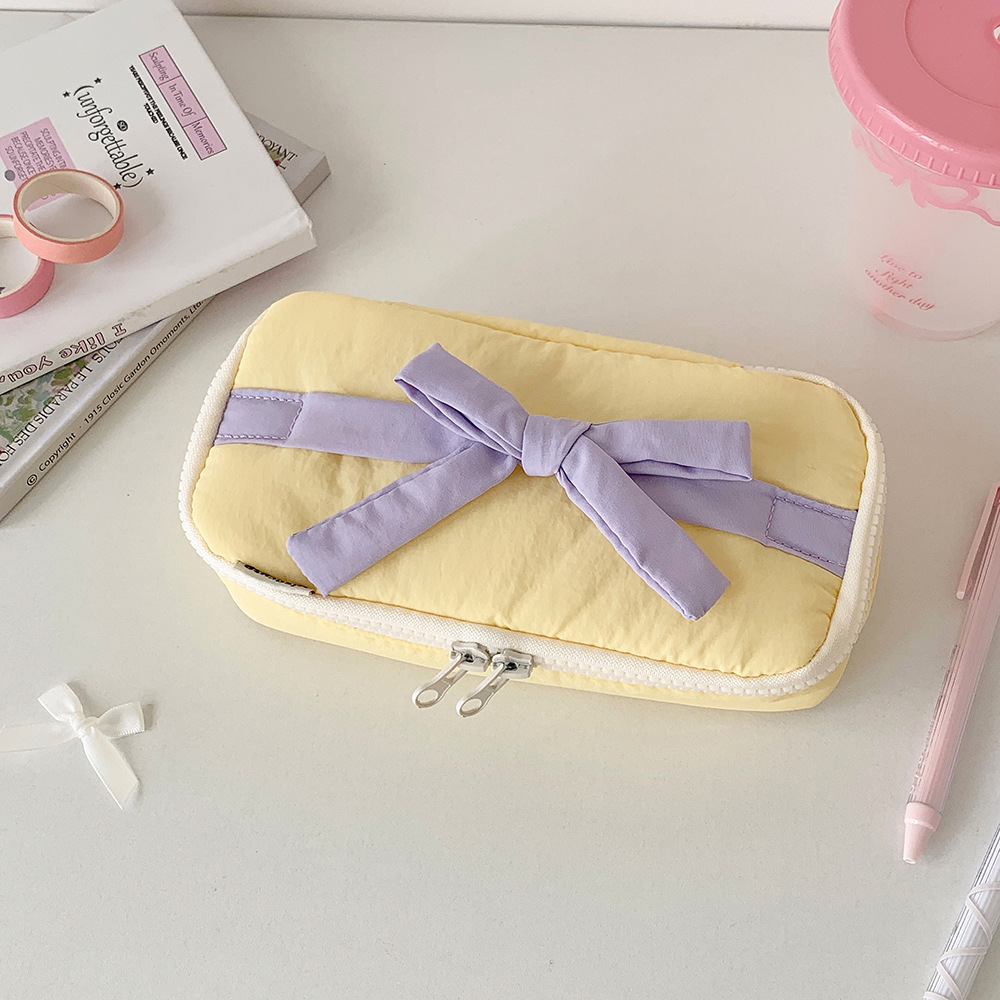 Soft Bow Pencil Case